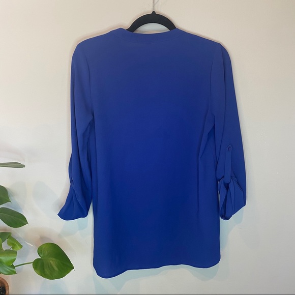 Gibson Royal Blue Long Sleeve V-Neck - Picture 5 of 10